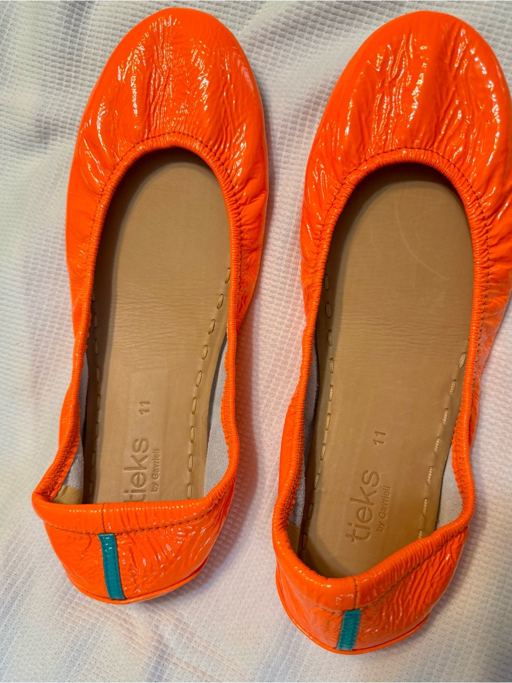Tieks Outrageous Orange Patent Ballet Flats